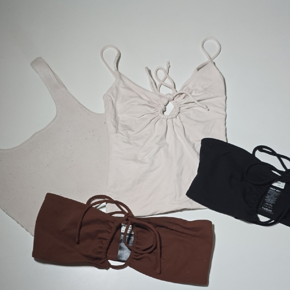 ARITZIA Bundle Babaton Sunday Best Wilfred Tube & Tank Tops